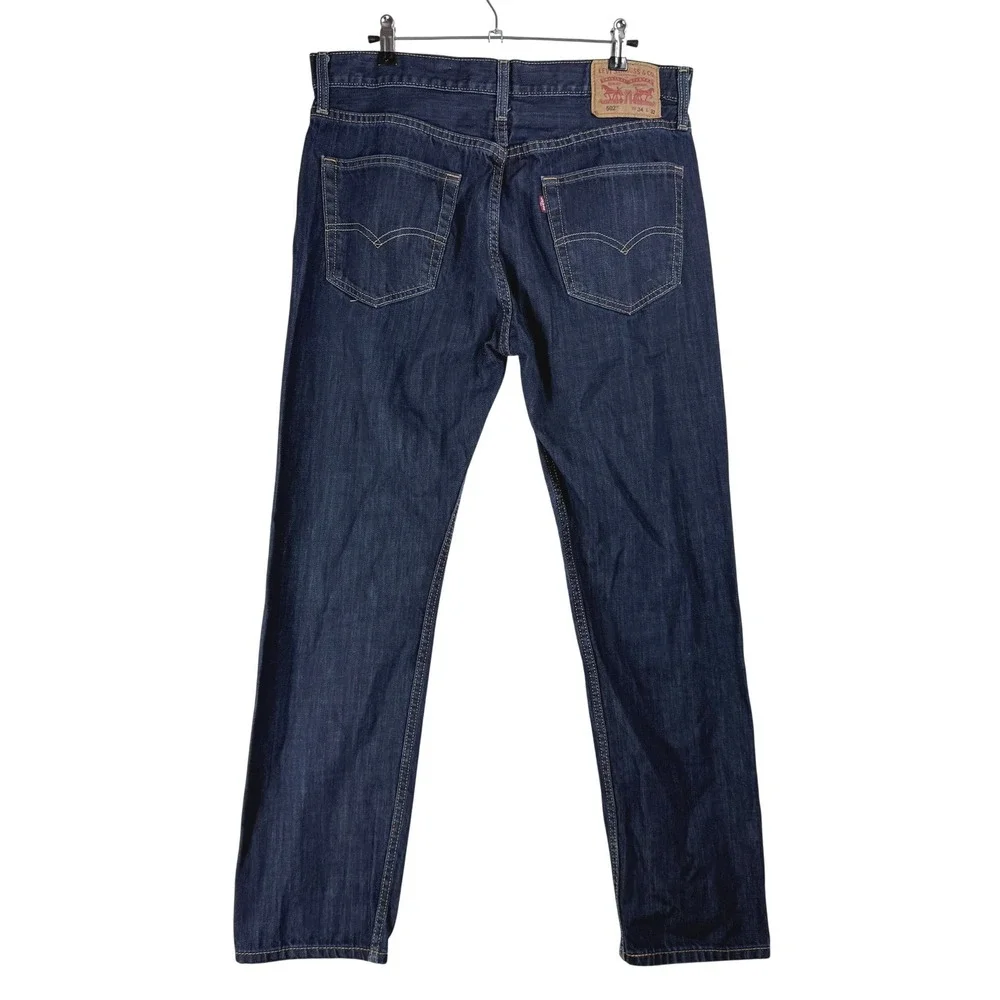 Levis 502 Taper Jeans Mens 34x32 Dark Wash Indigo Denim Americana Classic Fit